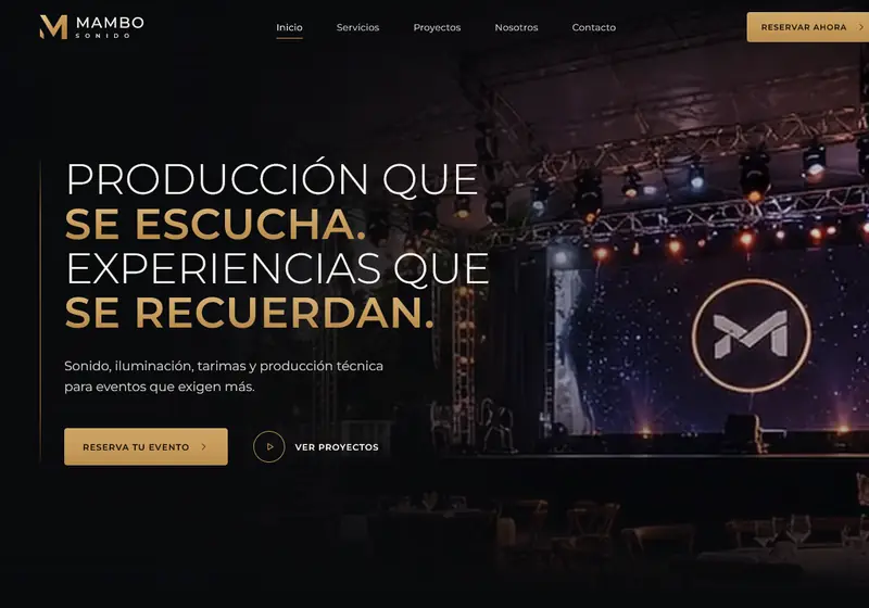 Pantalla de Mambo Sonido
